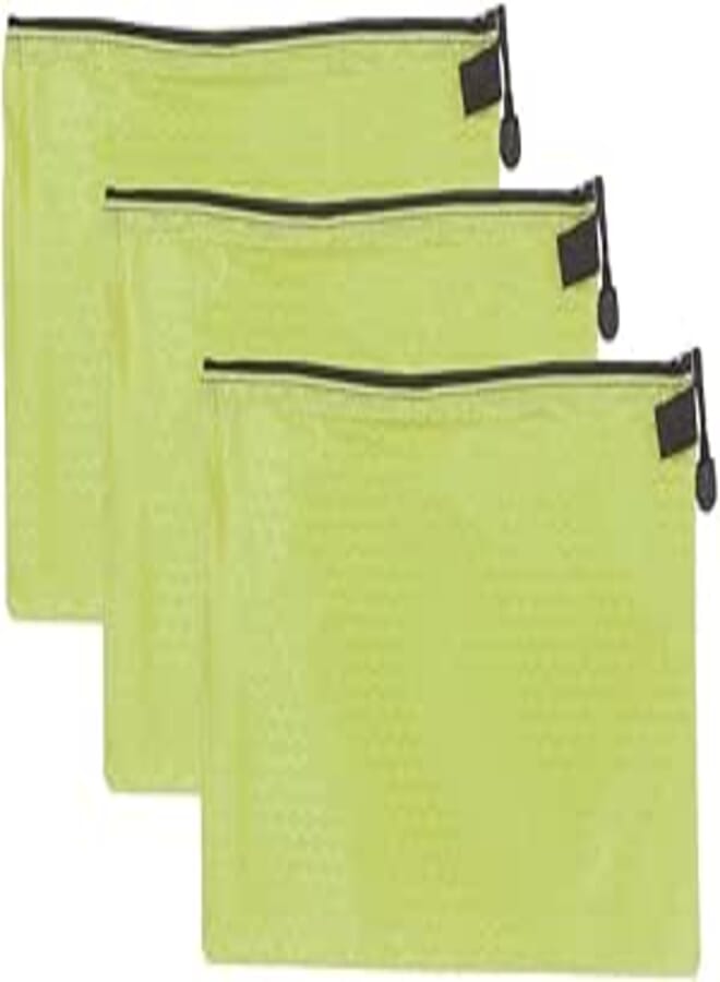 3A Fabric Paper Binder 23 * 32 cm With Zipper 3 Pieces - Green A4-2005